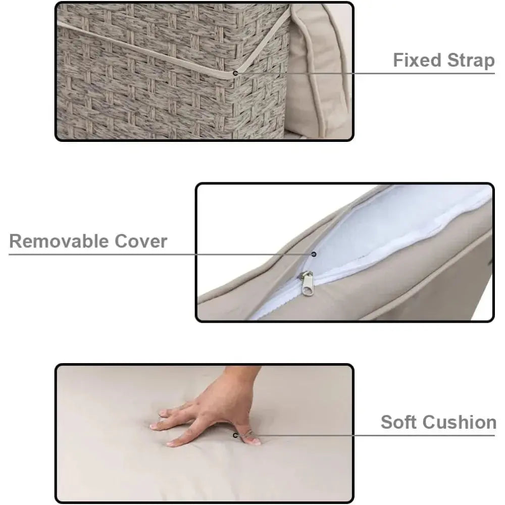 9-Piece All-Weather Patio Furniture Set with Cushions and Storage Table for Outdoor Comfort