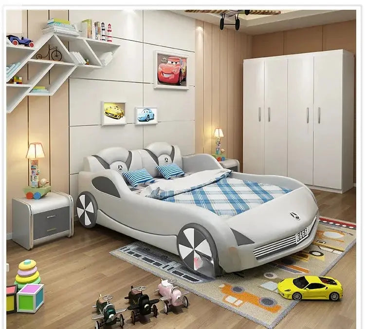 Kids Luxury Car Bed - Stylish Children's Bed with Integrated Storage