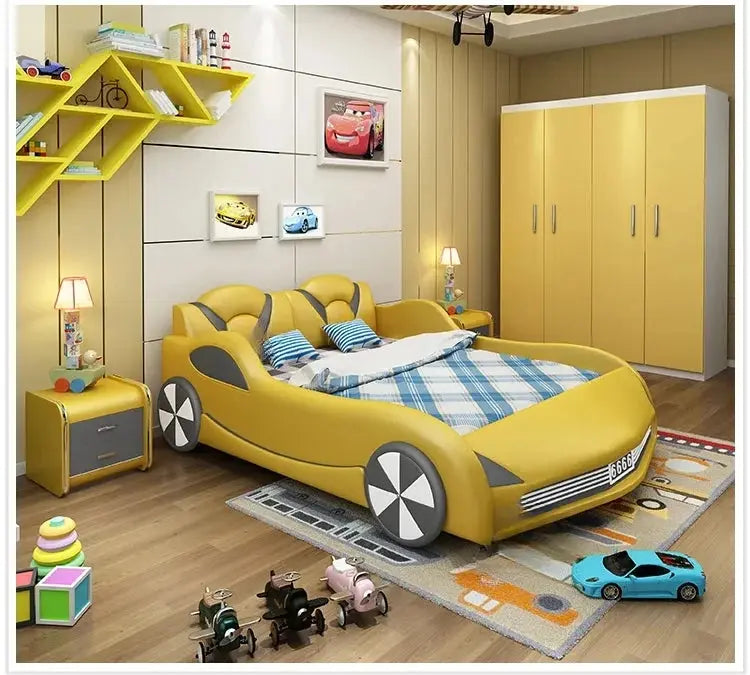 Kids Luxury Car Bed - Stylish Children's Bed with Integrated Storage