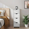 Elegant White 4-Drawer Wooden Dresser