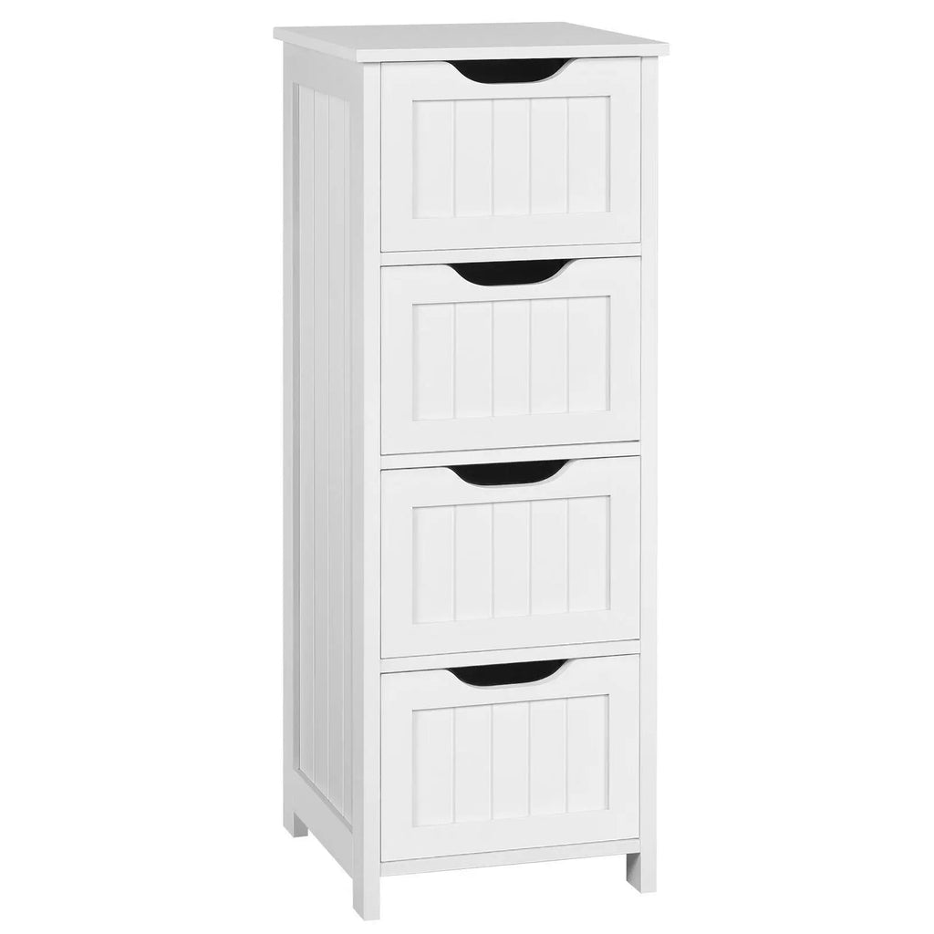 Elegant White 4-Drawer Wooden Dresser